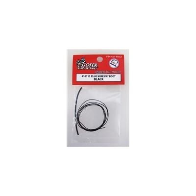 GOF16111 PLUG WIRES w boot - black