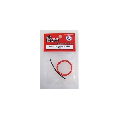 GOF16112 PLUG WIRES w boot, red