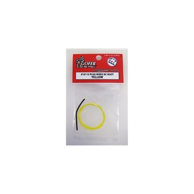 GOF16113 PLUG WIRES w boot, yellow