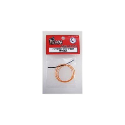 GOF16115 PLUG WIRES w boot, orange