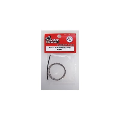 GOF16116 PLUG WIRES w boot, gray