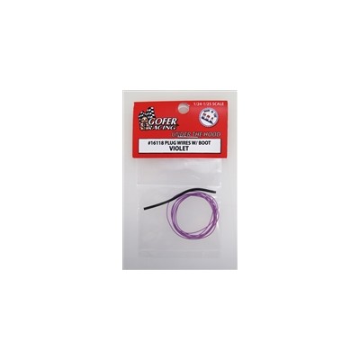 GOF16118 PLUG WIRES w boot, violet