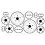 GOF20020 15" DIAMETER DISK BRAKES DECALS 2 SETS