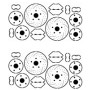 GOF20021 15" DIAMETER DISC BRAKES DECALS 4 SETS