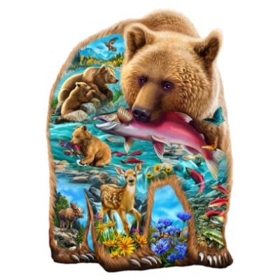 SUN97089 A BEAR IN THE WOODS, shape, 25