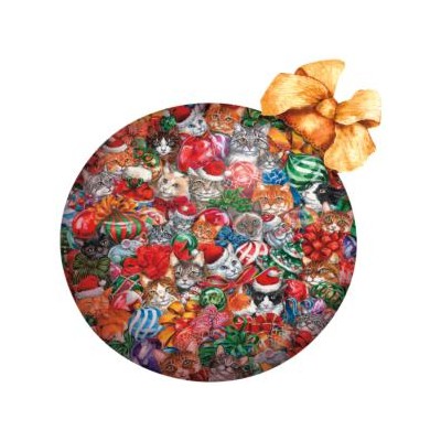 SUN98201 CAT CHRISTMAS ORNAMENT, shape 22x