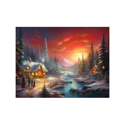 SUN27054 HOLIDAY SCENE, 500, 25