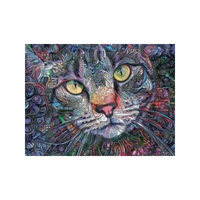 SUN71307 PSYCHEDELIC KITTY CAT, 1000, 25