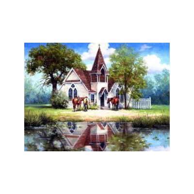 SUN16846 REFLECTIONS OF A COUNTRY CHURCH, 1000, 24