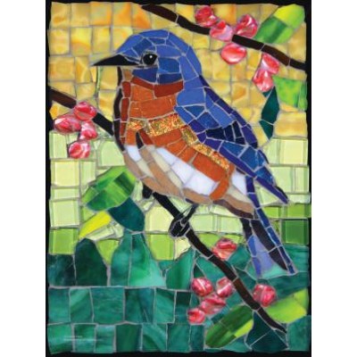 SUN70716 STAINED GLASS BLUEBIRD, 1000, 20