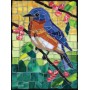 SUN70716 STAINED GLASS BLUEBIRD, 1000, 20