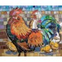 SUN70708 STAINED GLASS CHICKENS, 1000, 23