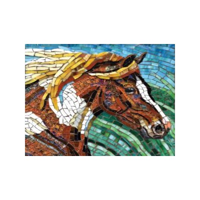 SUN70701 STAINED GLASS HORSE, 1000, 20