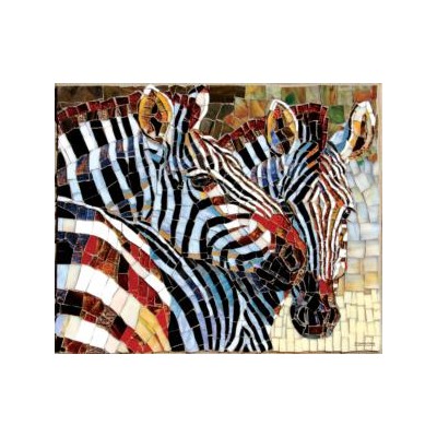 SUN70725 STANIED GLASS ZEBRAS, 1000, 23