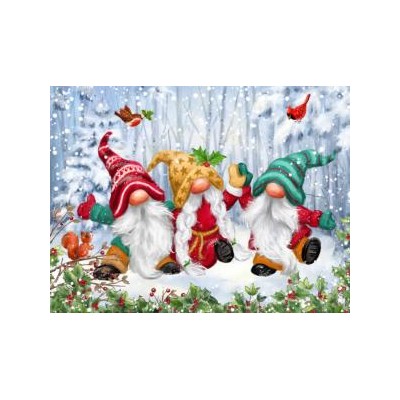 SUN61825 THREE WINTER GNOMES, 300, 24