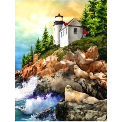 SUN28545 BASS HARBOR LIGHT STATION, 500, 24