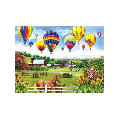 SUN62967 BALLOONS OVER FIELDS, 500, 17