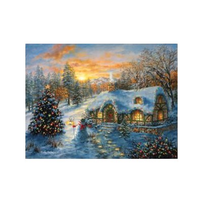 SUN19224 CHRISTMAS COTTAGE, 500, 18x