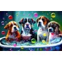 SUN27052 DOGS AND BUBBLES, 1000, 25