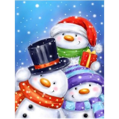 SUN35316 THREE SNOWMEN, 300, 24x