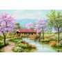 SUN36604 COVERED BRIDGE IN SPRING, 300 pc, 09