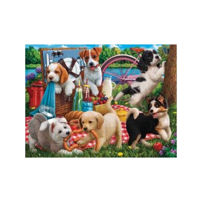 SUN42968 PUPPIES ON A PICNIC, 500, 23