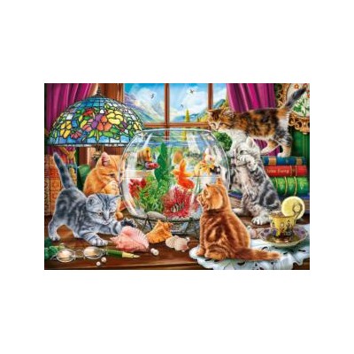 SUN42973 KITTENS AND THE AQUARIUM, 500+, 23