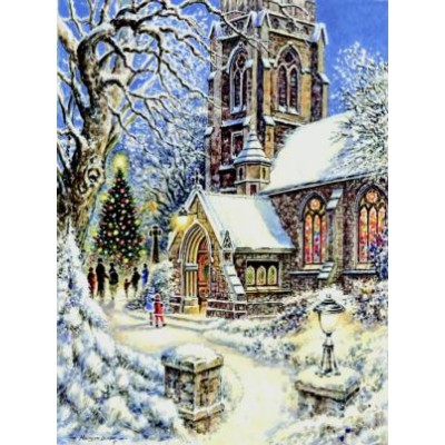 SUN44131 CHURCH IN THE SNOW, 1000, 19X