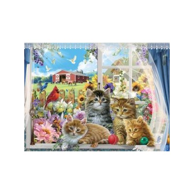 SUN61913 KITTENS IN THE WINDOW, 1000, 24