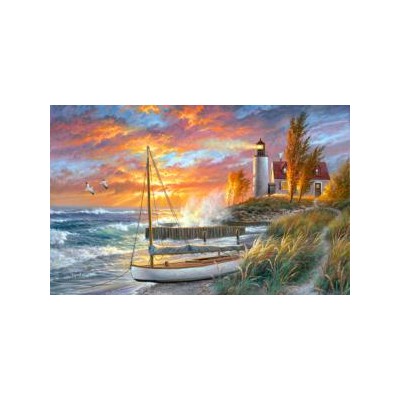 SUN69796 POINT BETSIE LIGHTHOUSE, 550, 21