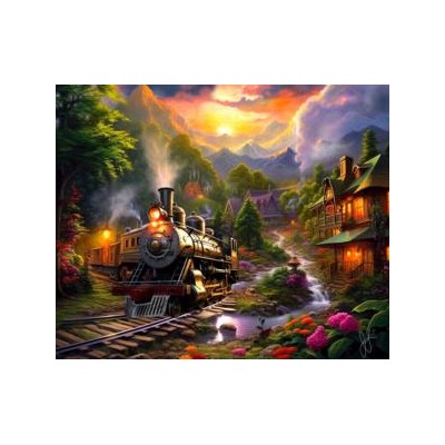 SUN77055 VILLAGE TRAIN, 1000, 25