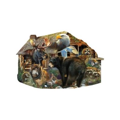 SUN97186 WILDLIFE CABIN, shaped, 20