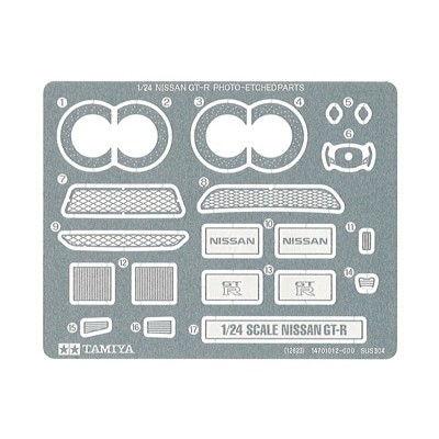 TAM12623 NISSAN GT-R PH.ETCH.PARTS SET 1/24