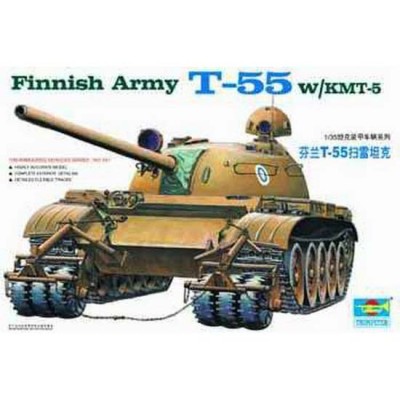TRU00341 T-55 FINNISH W/KMT-5 1/35