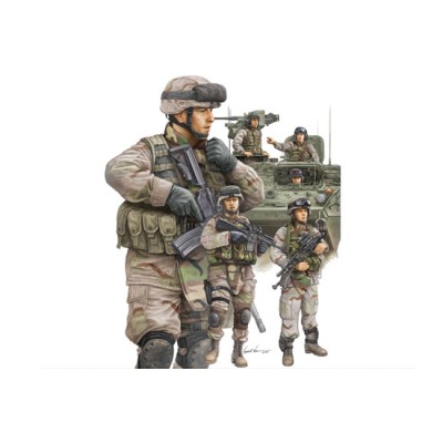 TRU00424 MOD.US ARMY CREWMAN & INF figure set, 1/35