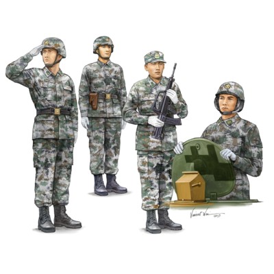 TRU00431 PLA TANK CREW(6) 1/35