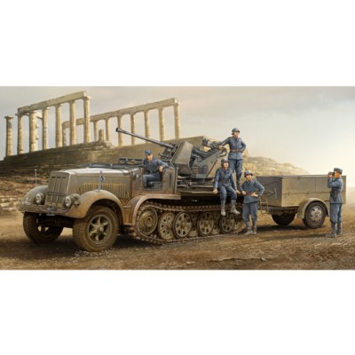 TRU01525 GERM.SDKFZ 7/2 HT.EARLY VERS.3.7&TRAILER 1/35
