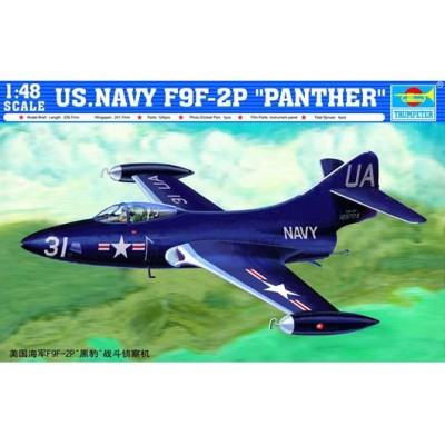 TRU02833 US NAVY F9F-2P PANTHER FIGHTER 1/48