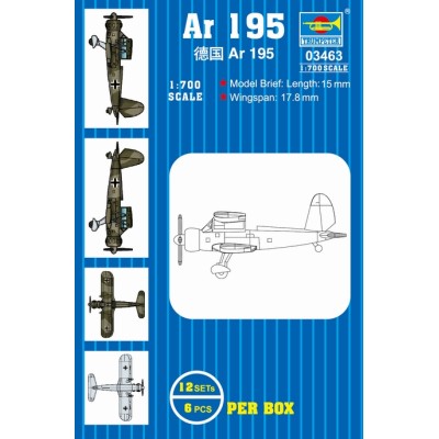 TRU03463 ARADO AR 195 TORPEDO BOMBER AIRCRAFT 1/700