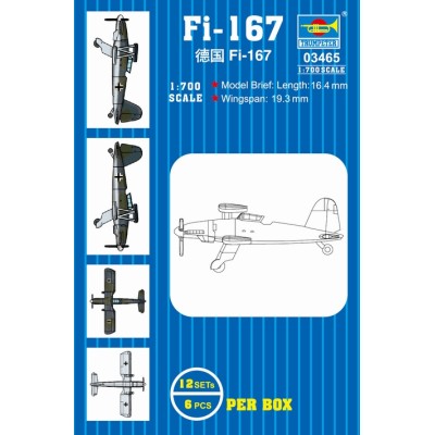 TRU03465 FIESELER F1 167 GERMAN BIPLANE 1/700