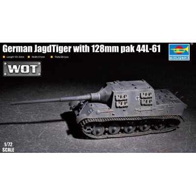 TRU07165 GERMAN JAGDTIGER w 128mm PAL 44l-61, 1/72