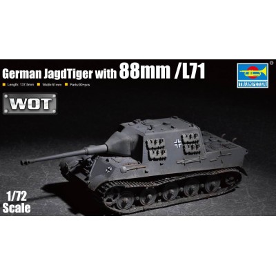 TRU07166 GERMAN JAGDTIGER w 88mm / L71, 1/72