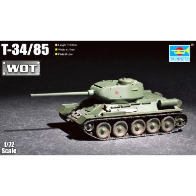 TRU07167 T-34/85 SOVIET TANK 1/72