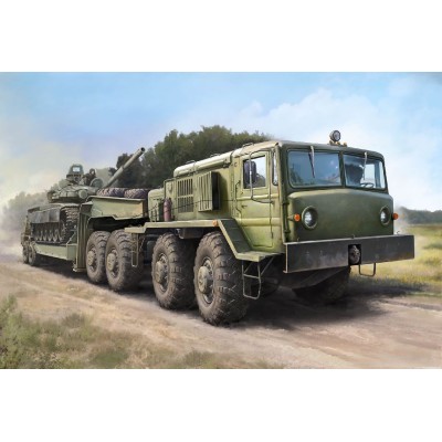 TRU07195 MAZ-537G LATE PROD.TYPE W/MAZ/CHMZAP-5247G SEMI-TRAILER 1/72