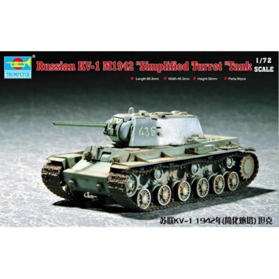 TRU07234 RUSSIAN KV1-1942 SIMP.TURR.TANK 1/72