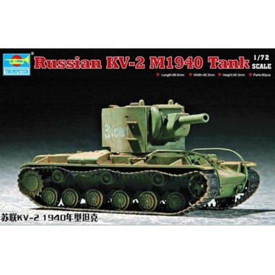 TRU07235 RUSSIAN KV2 MODEL 1940 TANK 1/72