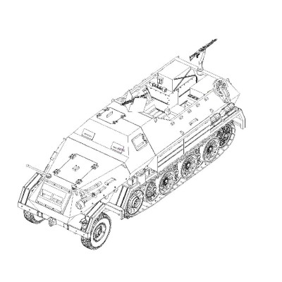 TRU07404 Sd.kfz.8 GERPANZERTE 12t, 1/72
