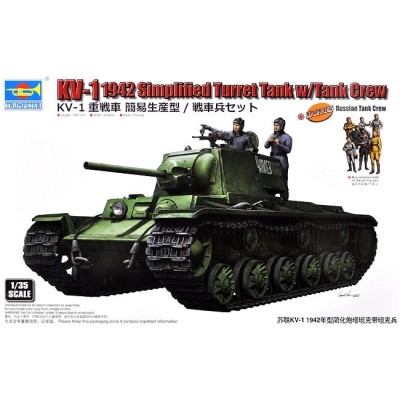 TRU09597 KV-1 1942 SIMPLIFIED TURRET TANK w crew 1/35