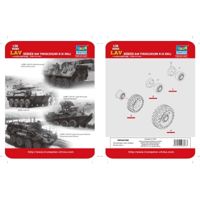 TRU06607 LAV SER. 8X8 TIRE SET,325/85/R16 X ML(8)