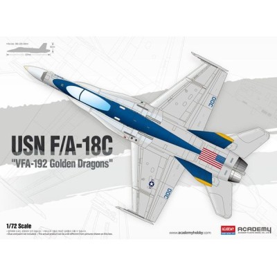 ACA12564 USN F/A-18C "VFA-192 GOLDEN DRAGONS" 1/72